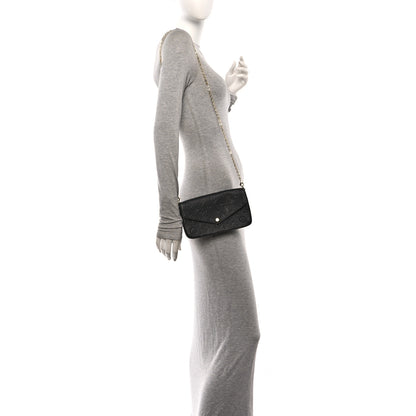 Louis Vuitton Empreinte Pochette Felicie Chain Wallet Black 2 of 14