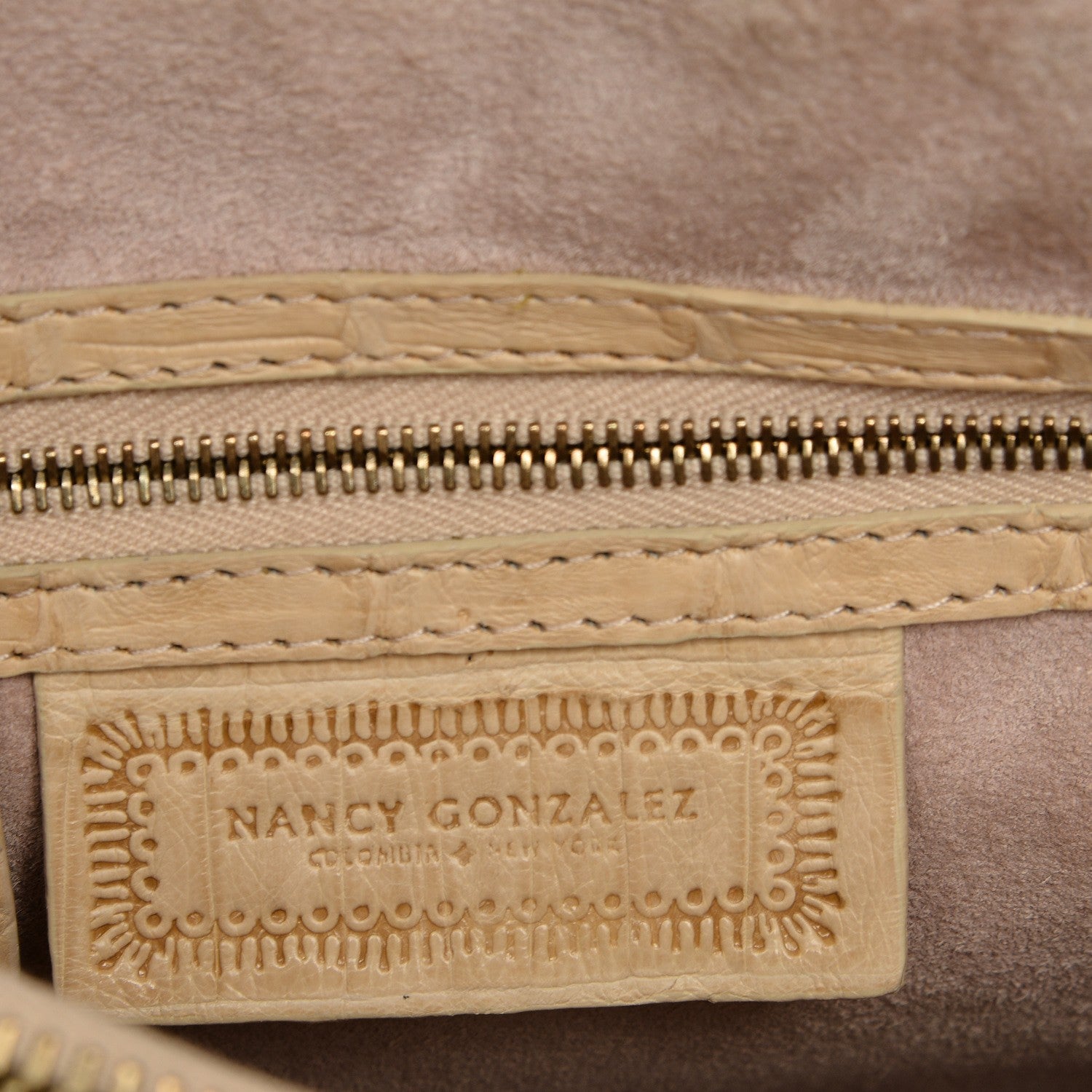 Nancy Gonzalez Crocodile Tote Beige 8 of 9