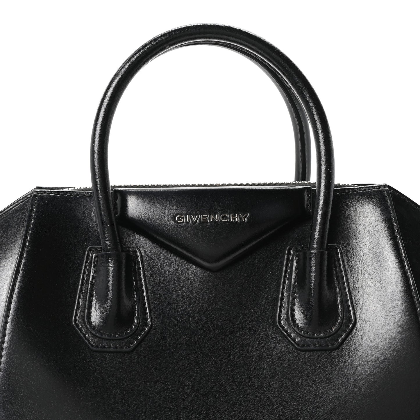Shiny Lord Calfskin Medium Antigona Black