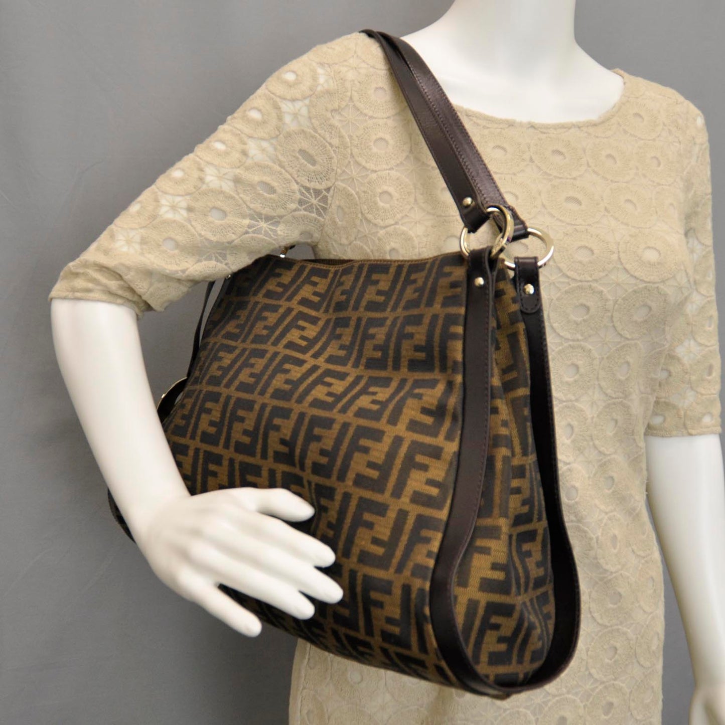 Zucca Cuoio Lucido Medium Chef Shopping Tote Tobacco Moro