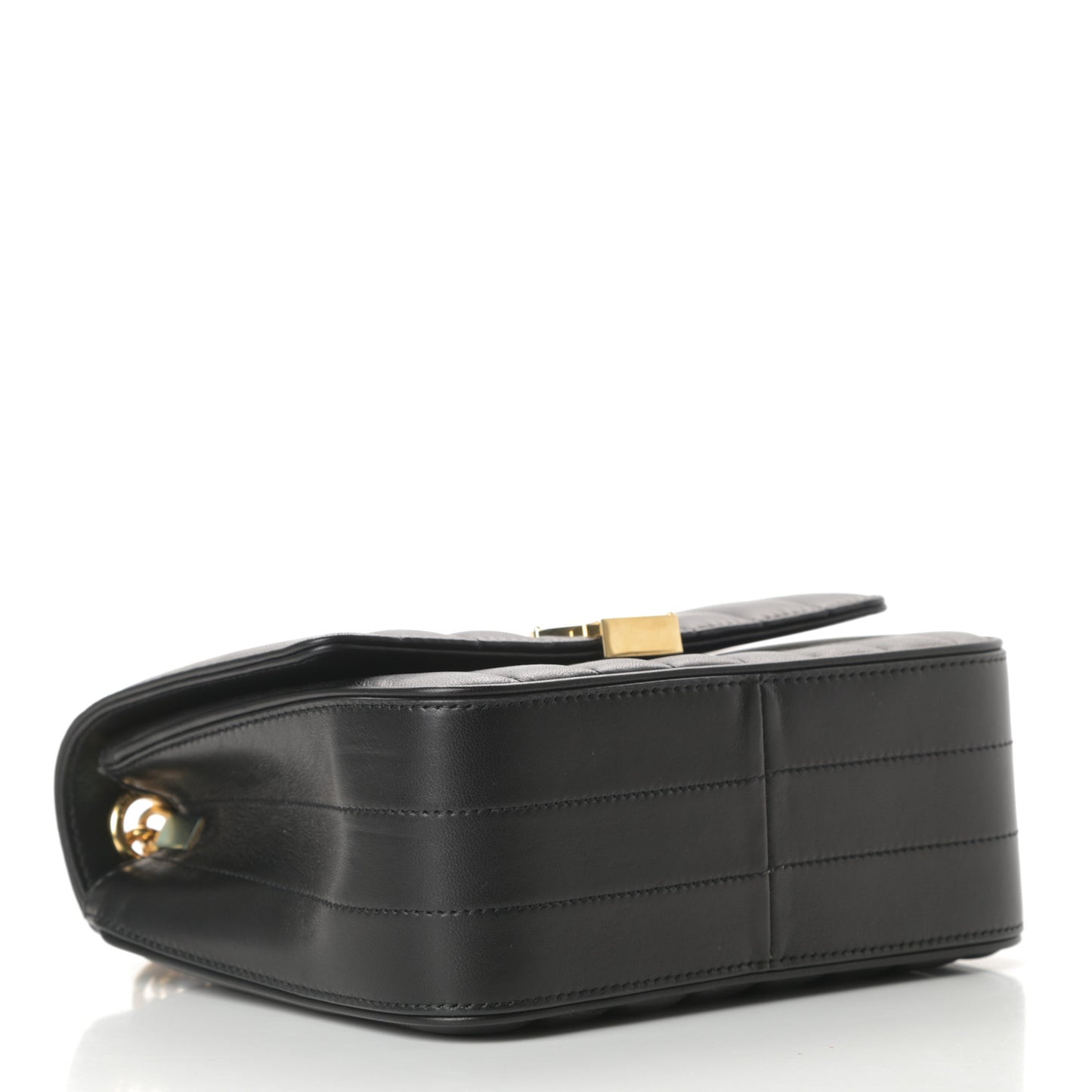Lambskin Matelasse Monogram Medium Vicky Chain Bag Black