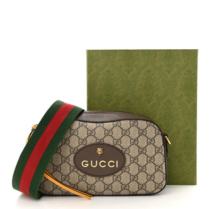Gucci GG Supreme Monogram Web Neo Vintage Shoulder Bag Beige New Acero Crop 11 of 11