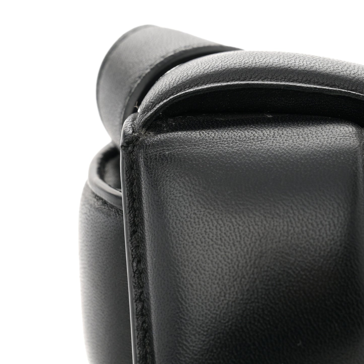 Nappa Maxi Intreccio Padded Cassette Crossbody Bag Black