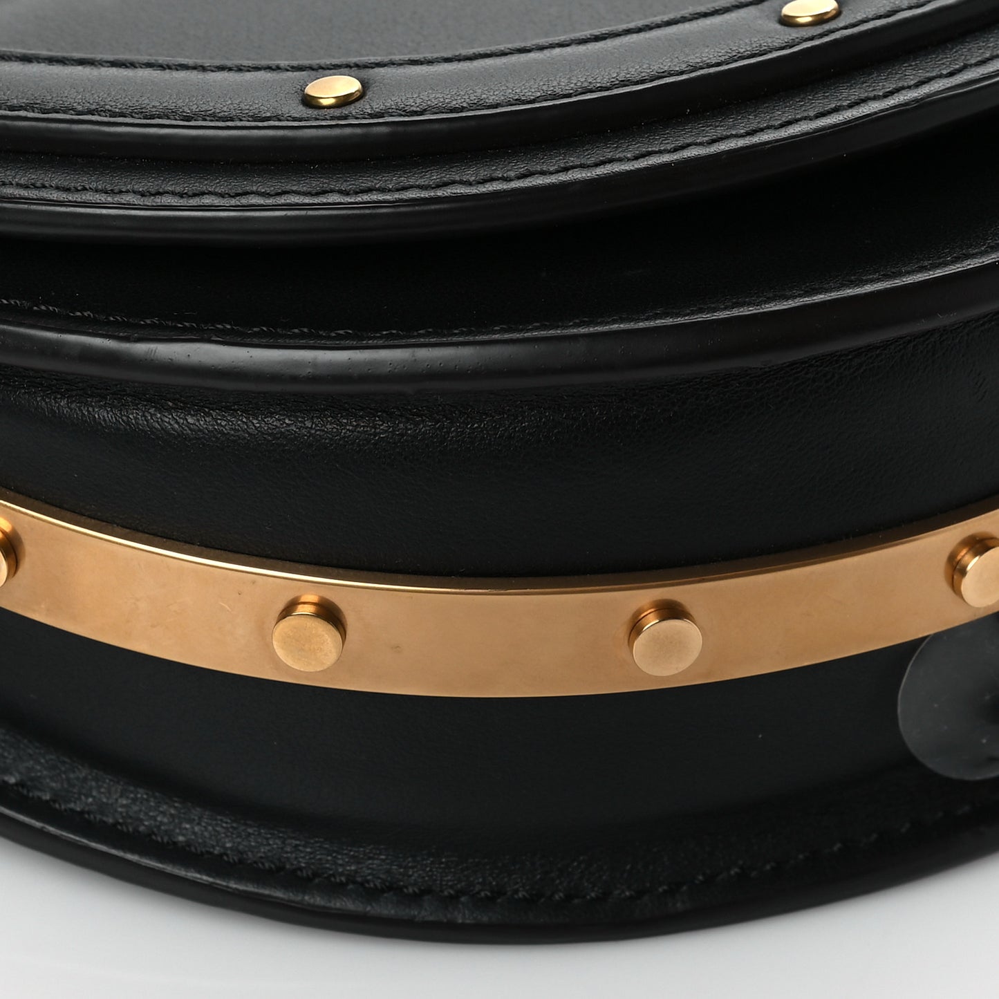 Calfskin Small Nile Bracelet Minaudiere Bag Black