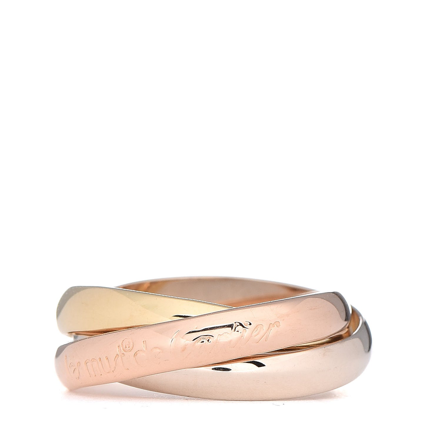 18K Pink Yellow White Gold Classic Les Must De Trinity Ring 51 5.75
