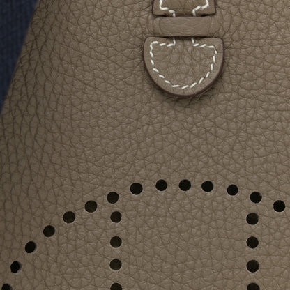 Hermes Taurillon Clemence Amazone Evelyne TPM Etoupe Bleu Indigo 7 of 11