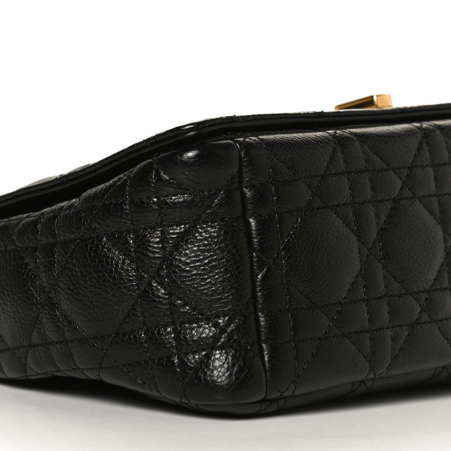 Calfskin Cannage Medium Caro Bag Black