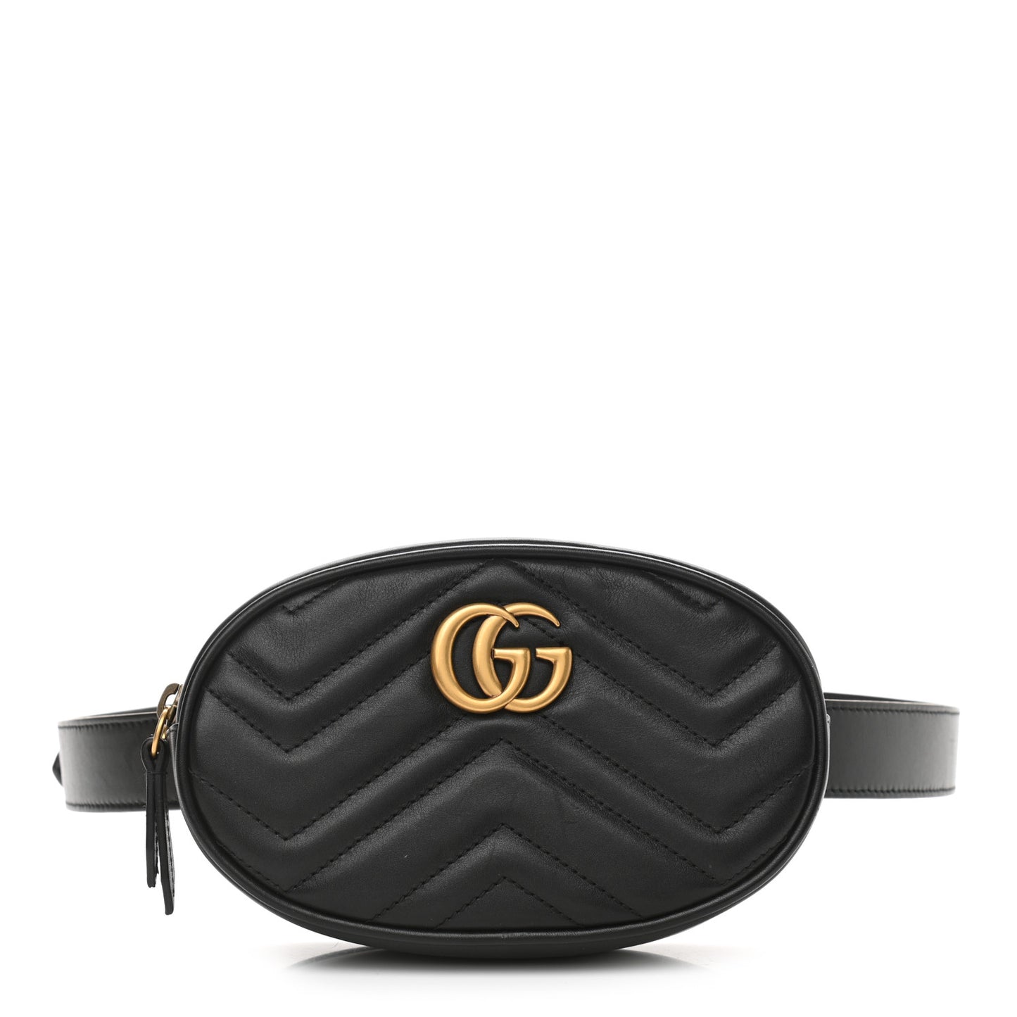 Calfskin Matelasse GG Marmont Belt Bag 95 38 Black