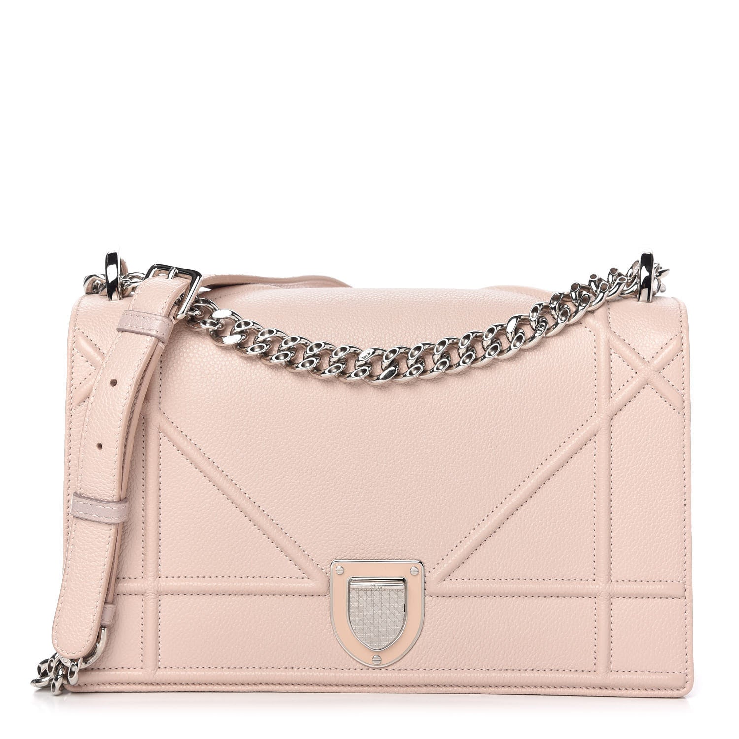 Christian Dior Grained Calfskin Cannage Medium Diorama Flap Bag Rose Poudre 1 of 10