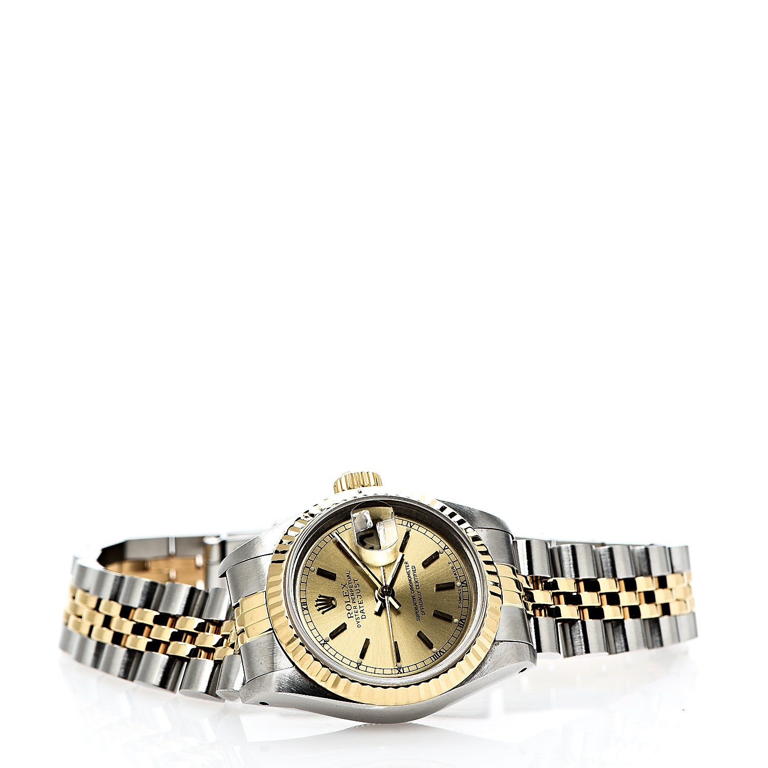 Rolex Stainless Steel 18K Yellow Gold 26mm Oyster Perpetual Datejust Watch Champagne 69173 2 of 6