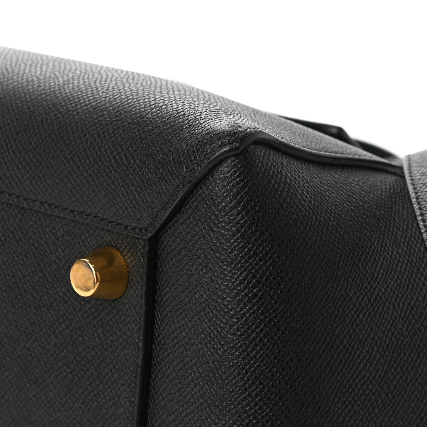Grained Calfskin Mini Belt Bag Black