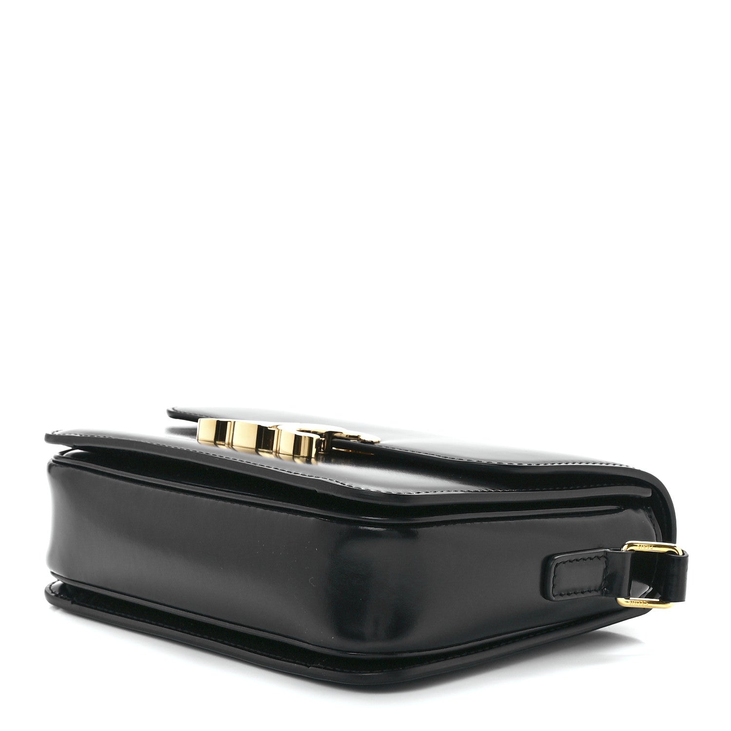 Celine Shiny Calfskin Teen Triomphe Black 9 of 11
