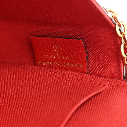 Louis Vuitton Empreinte Pochette Felicie Chain Wallet Scarlet 9 of 15