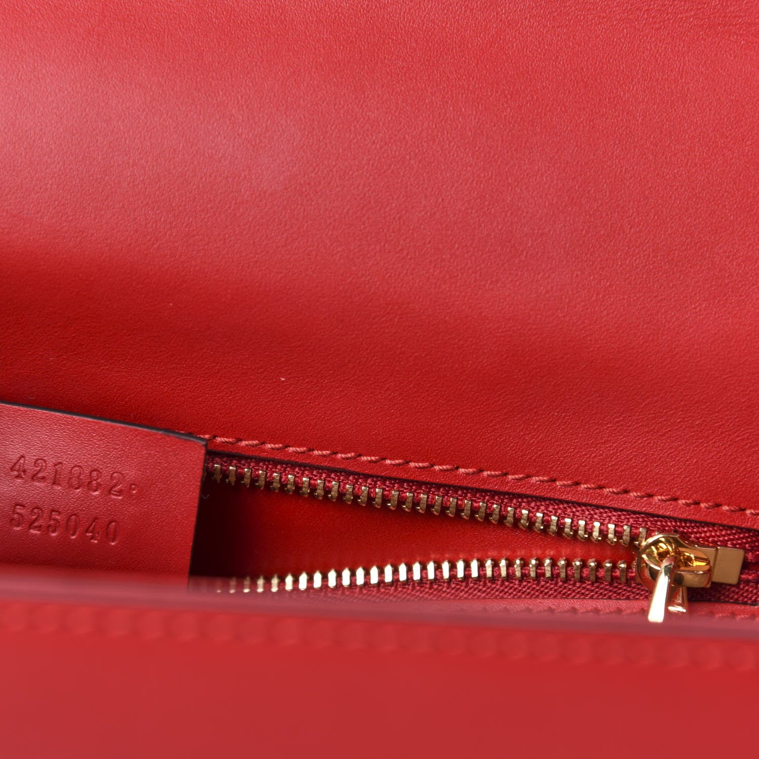 Gucci Calfskin Small Sylvie Shoulder Bag Hibiscus Red 9 of 10