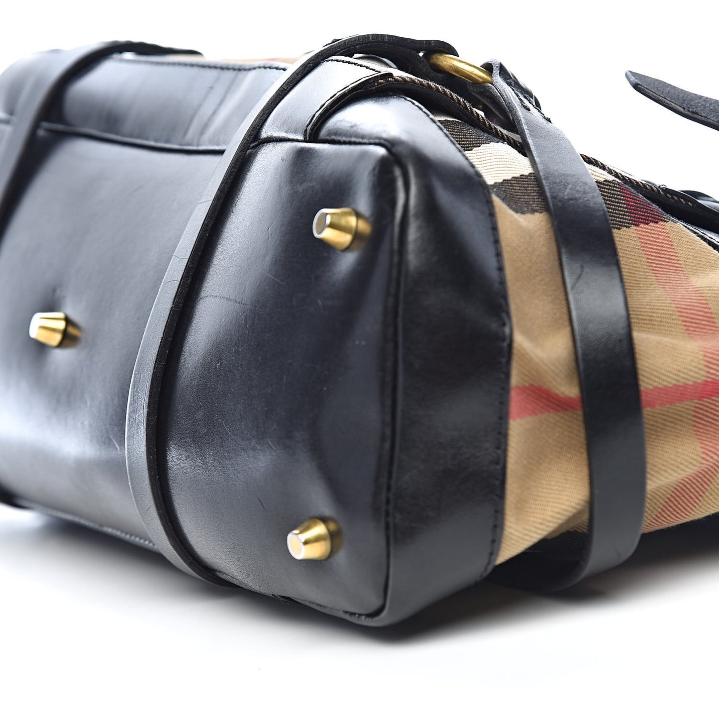 House Check Bridle Calfskin Kent Bag Black