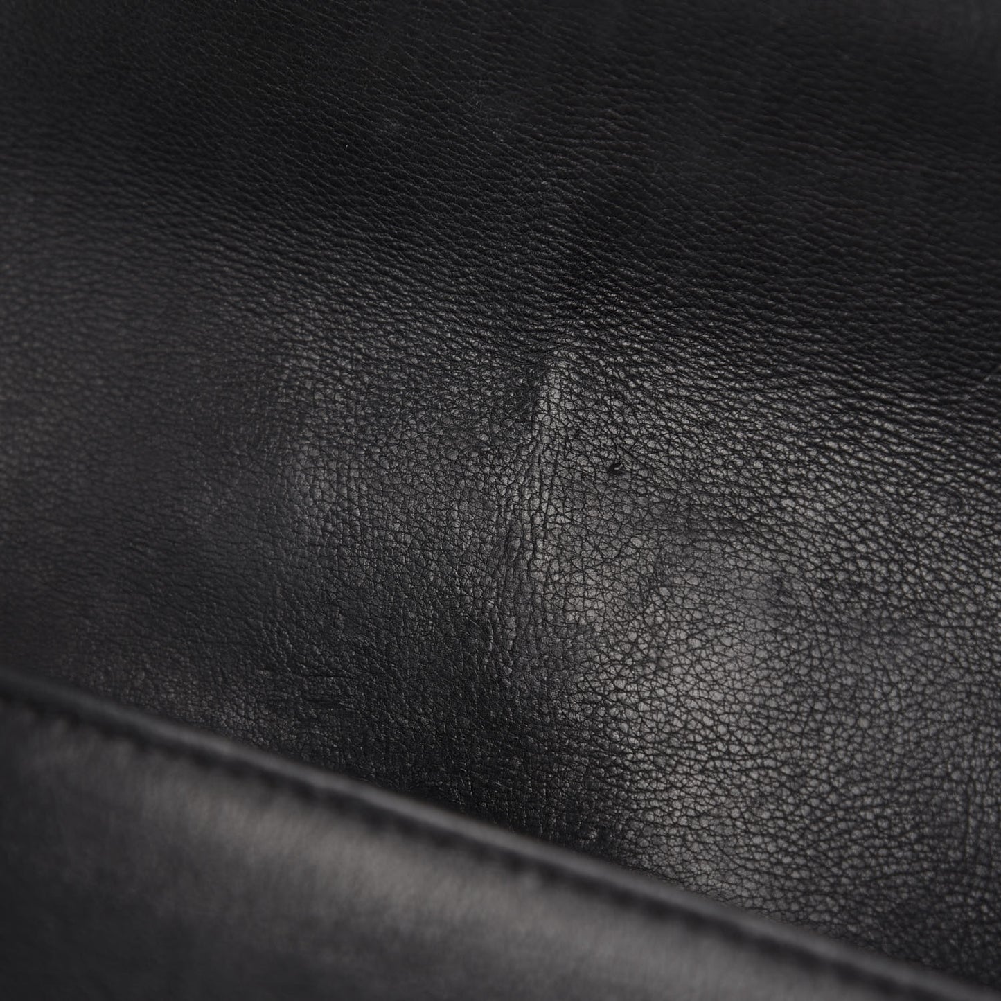 Calfskin Double Stitch Medium Boy Flap Black