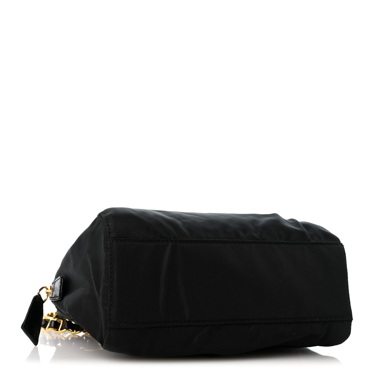 Prada Tessuto Nylon Acciaio Chain Shoulder Bag Black 4 of 12