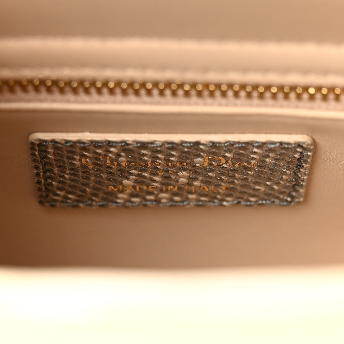 Lizard Ombre Mini Lady Dior Natural