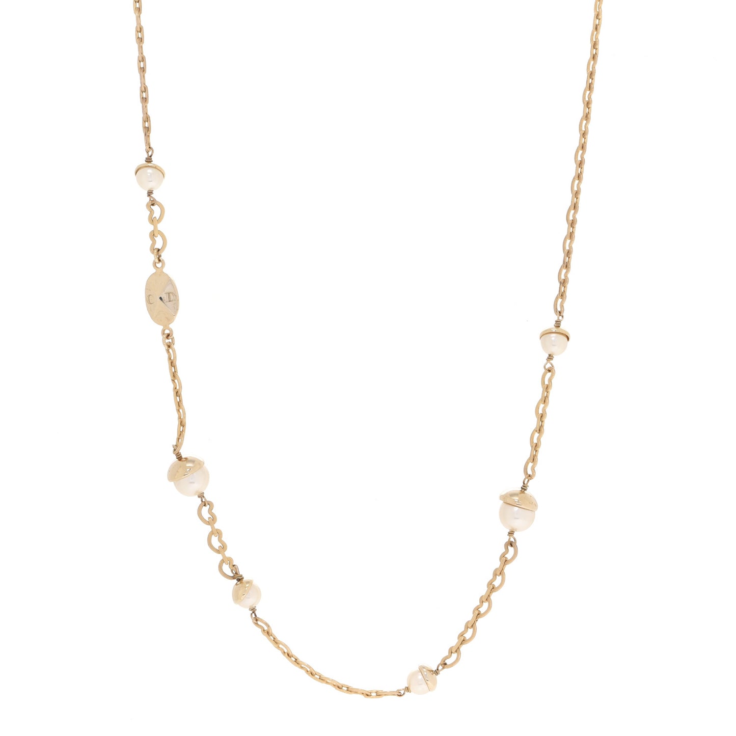 Pearl Mise En Dior Necklace Gold