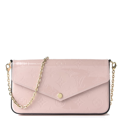 Louis Vuitton Vernis Felicie Chain Wallet Rose Ballerine 1 of 11