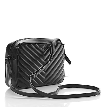 Saint Laurent Calfskin Matelasse Monogram Lou Camera Bag Black 3 of 10