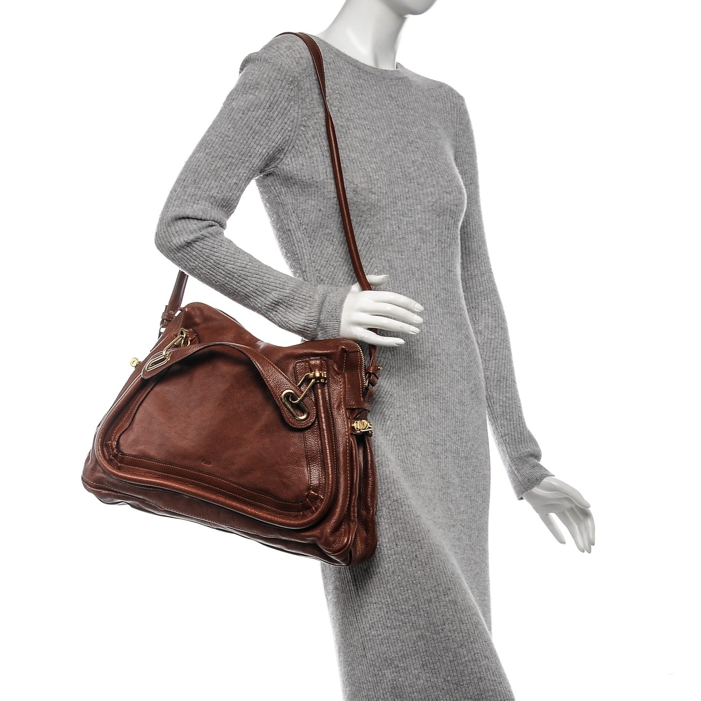 Calfskin Large Paraty Brown