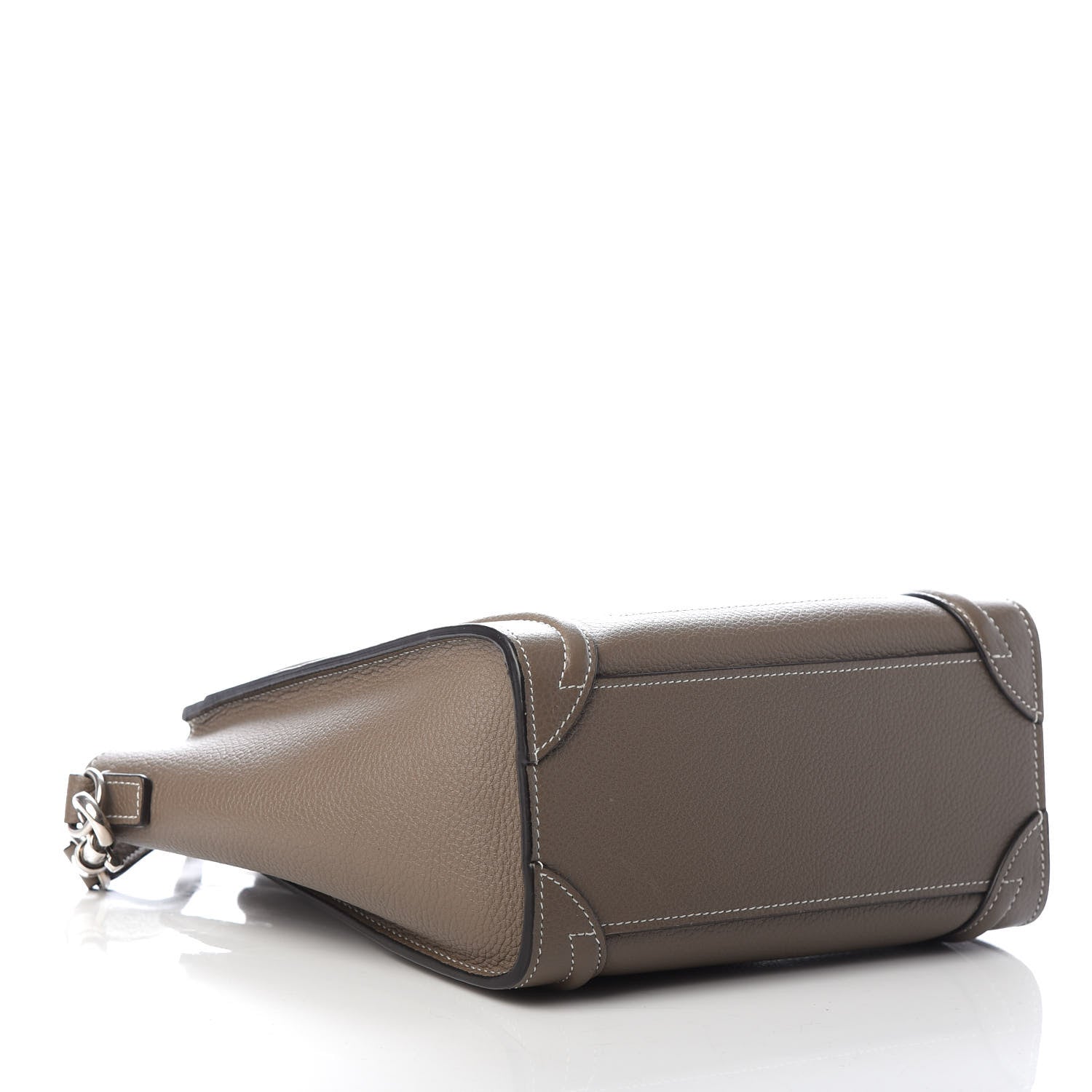 Celine Drummed Calfskin Nano Luggage Souris 4 of 8