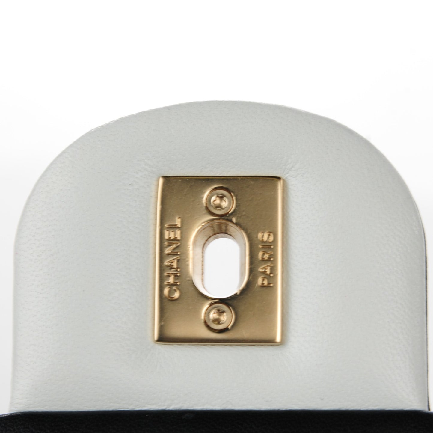 Lambskin Quilted Small Graphic Flap White Black