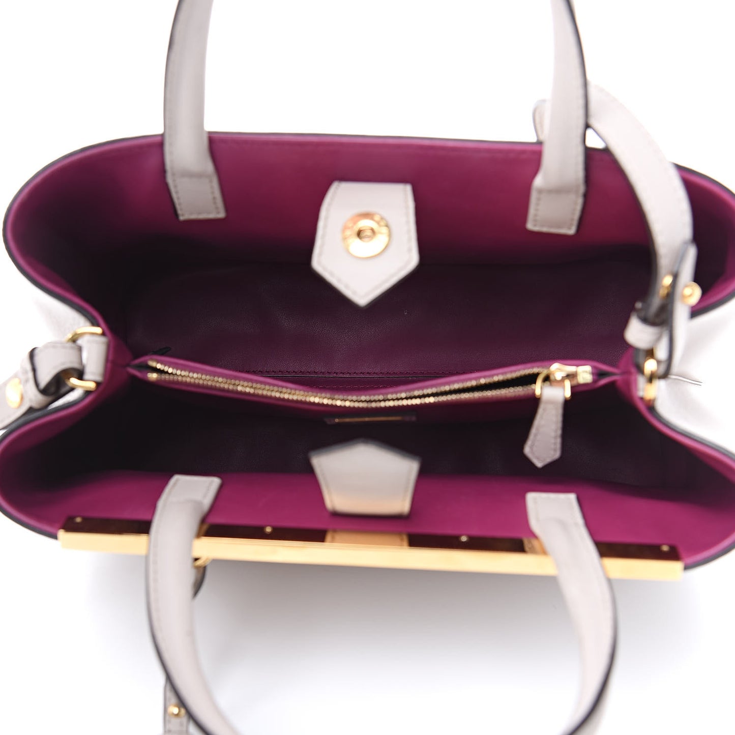 Vitello Dolce Century Petite 2Jours Tote Grigio Polvere Ciclamino