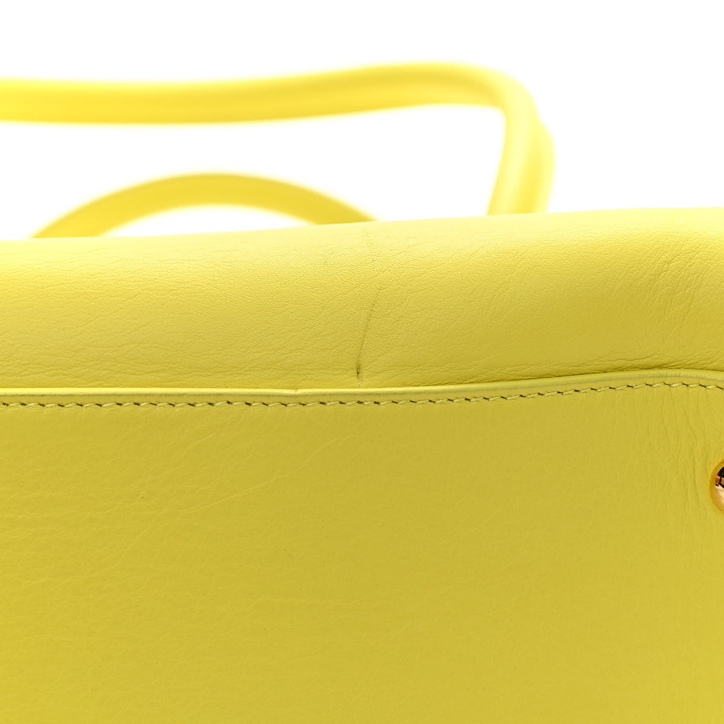 Vitello Calfskin Large Signature Tote Yellow