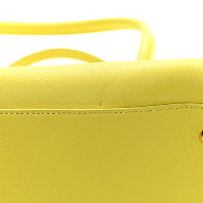 Versace Vitello Calfskin Large Signature Tote Yellow 9 of 12