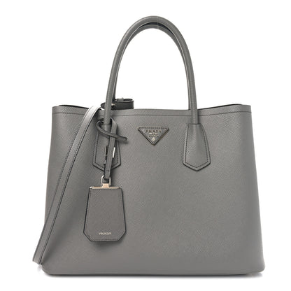 Prada Saffiano Cuir Small Double Bag Marmo 1 of 10