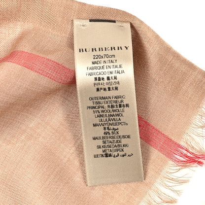 Burberry Wool Silk Gauze Giant Check Lightweight Scarf Archive Beige 4 of 4