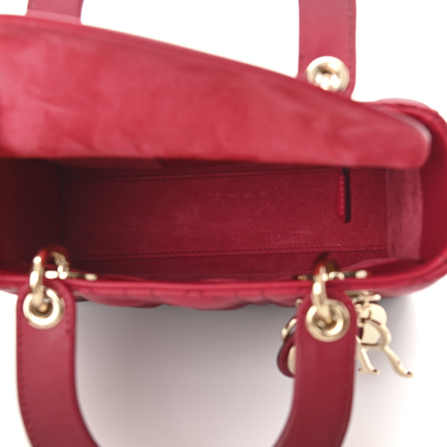 Christian Dior Lambskin Cannage Gradient Small My ABCDior Lady Dior Red 5 of 10