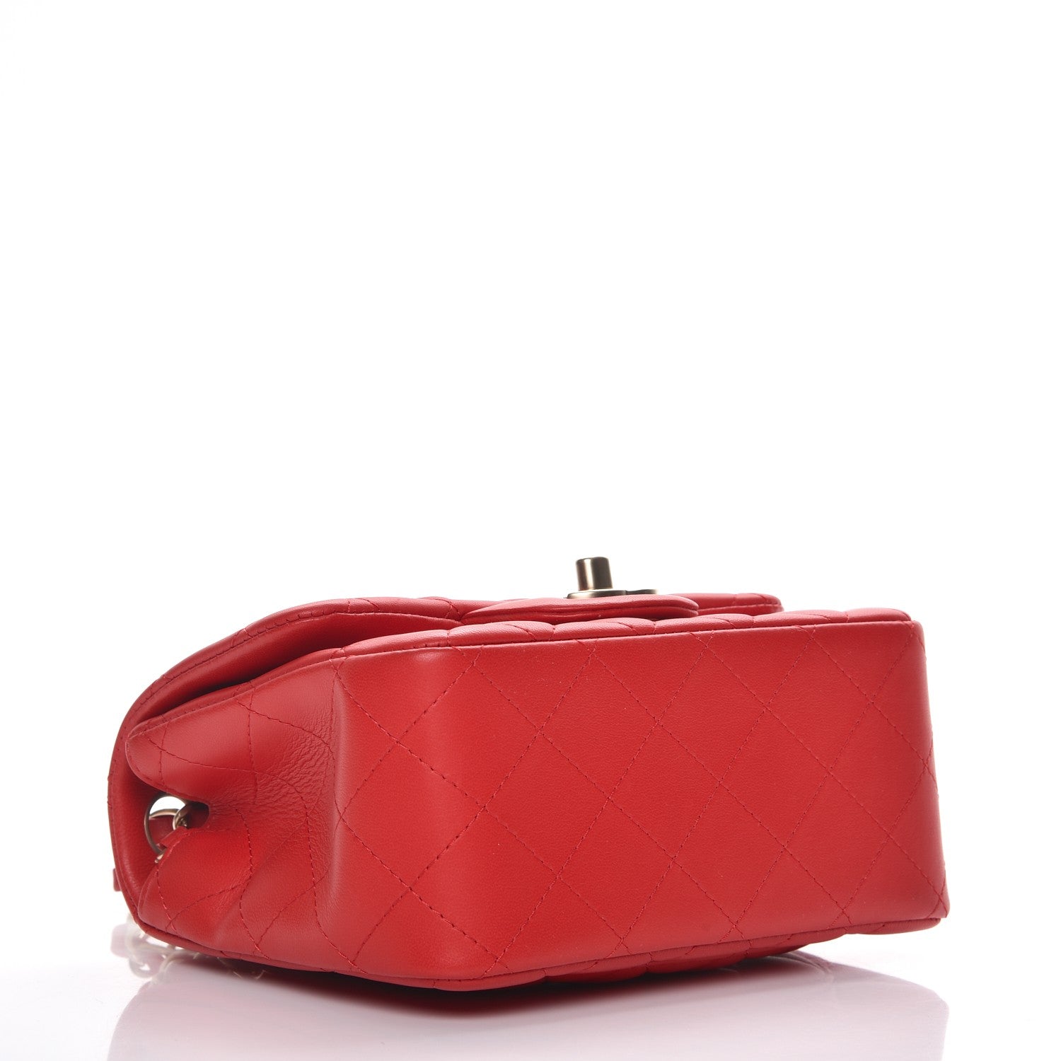 Chanel Lambskin Quilted Mini Square Flap Red 4 of 10