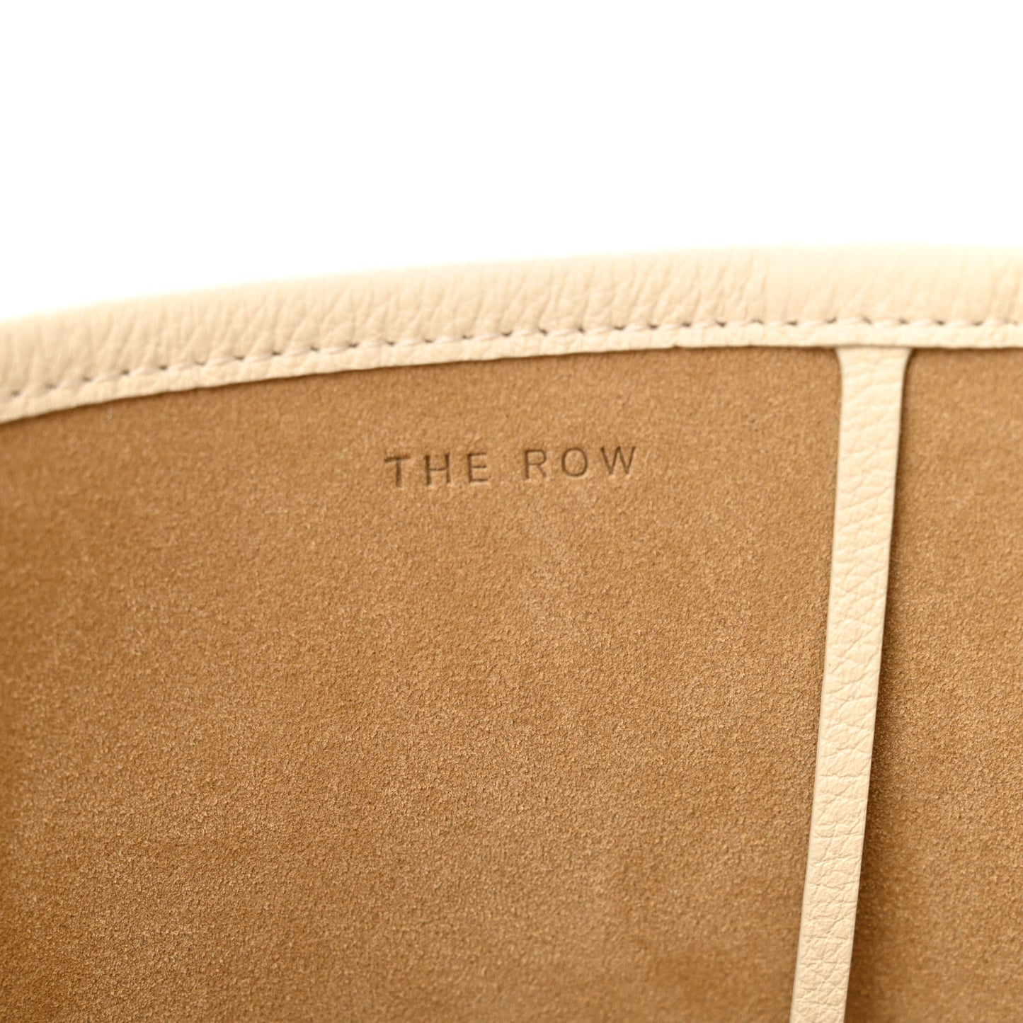 Grained Calfskin Medium N/S Park Tote Ivory