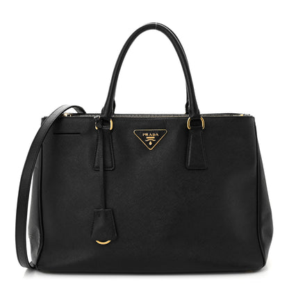Prada Saffiano Medium Galleria Double Zip Tote Black 1 of 20