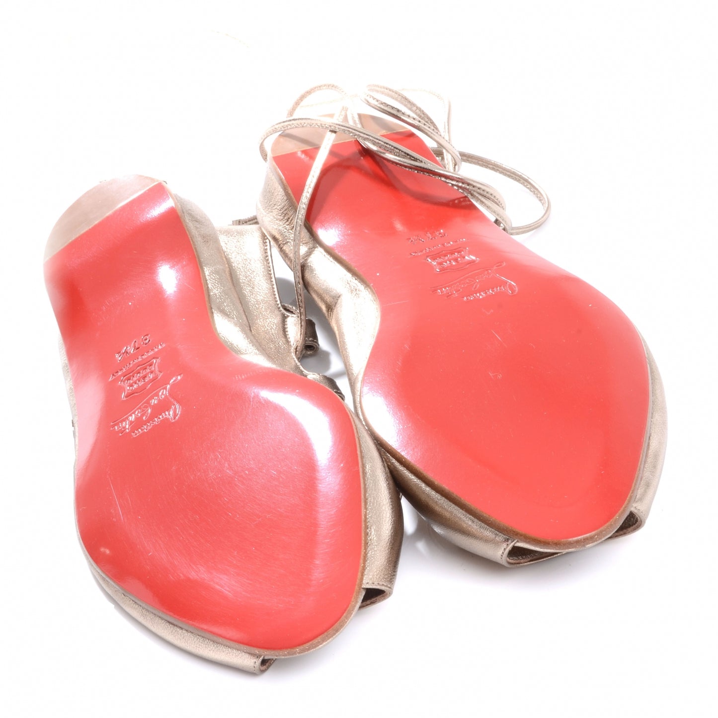 Metallic Lace Up Flats 37.5