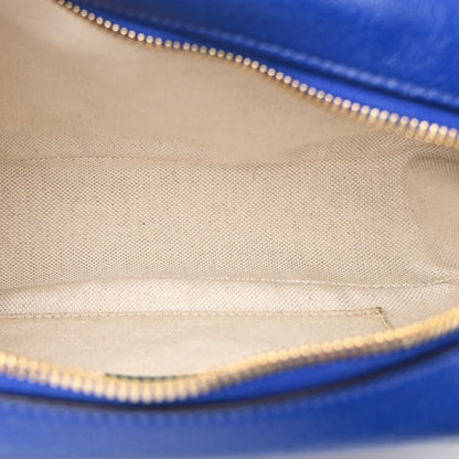 Gucci Azalea Calfskin Enamel Matelasse Diagonal Small Torchon GG Marmont Chain Shoulder Bag Imperial Blue Pavone 5 of 13