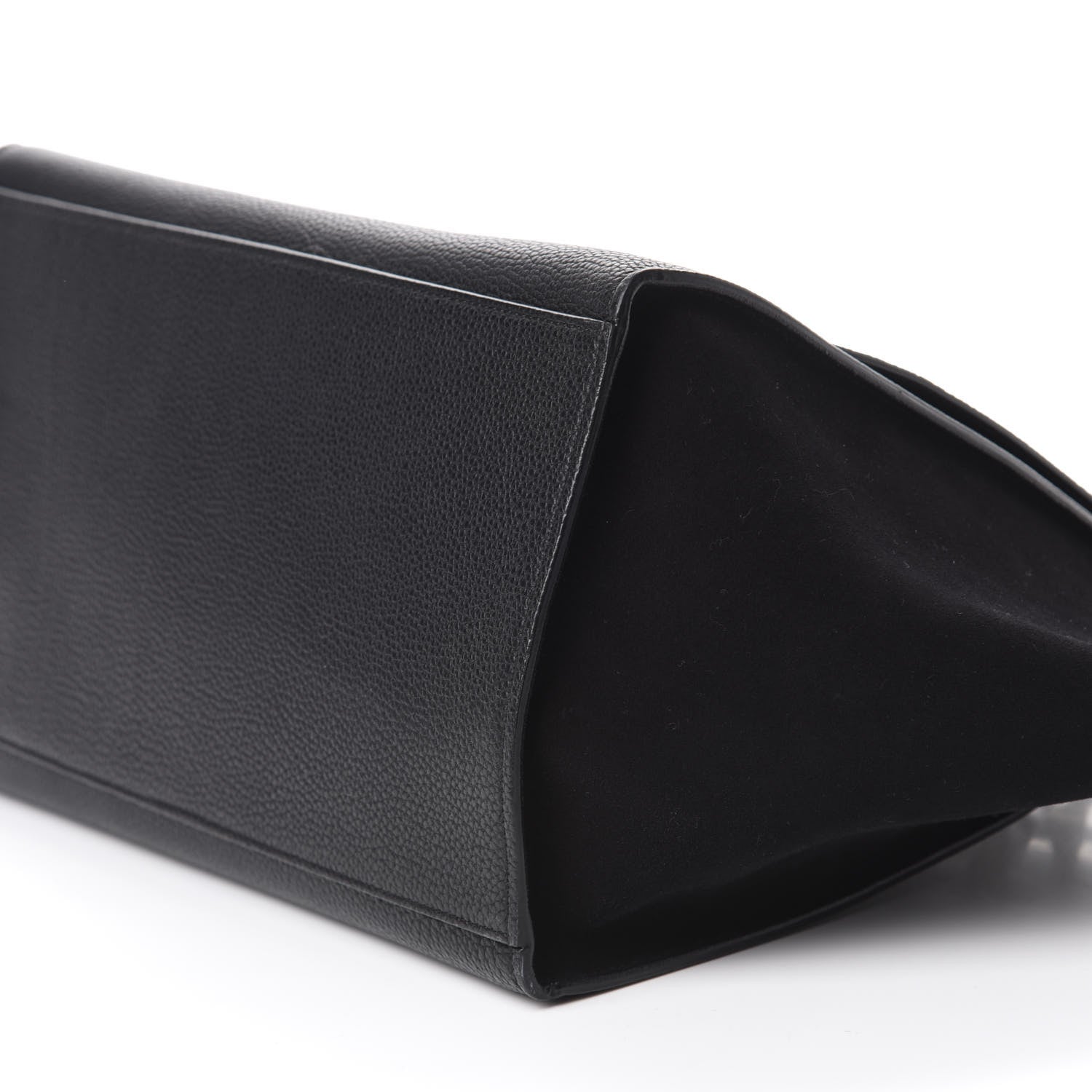 Celine Drummed Calfskin Suede Medium Trapeze Black 7 of 11