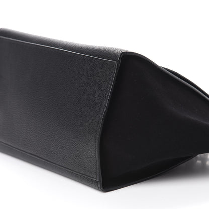 Celine Drummed Calfskin Suede Medium Trapeze Black 7 of 11