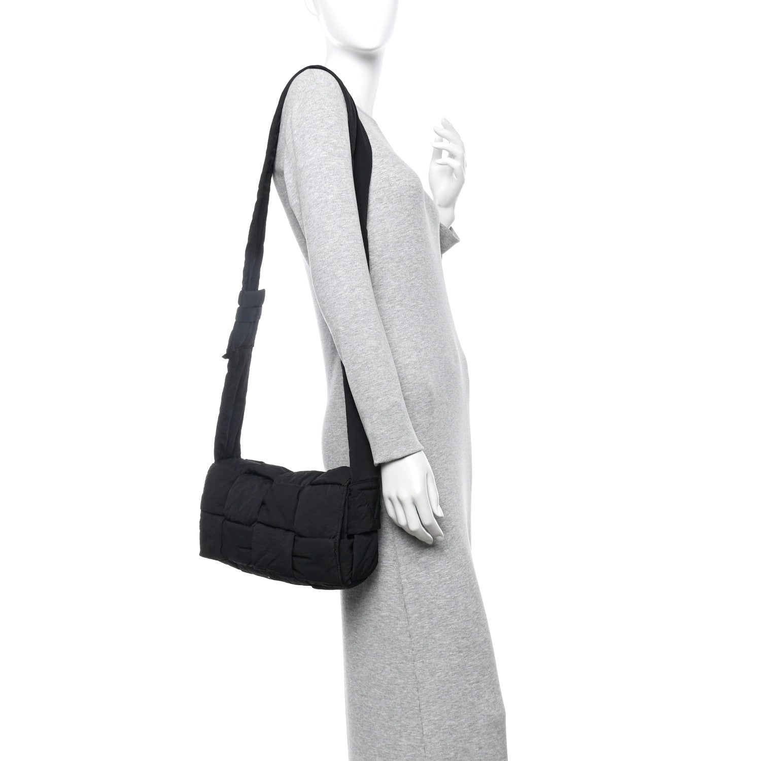 Bottega Veneta Nylon Intrecciato Padded Tech Cassette Bag Black 3 of 12