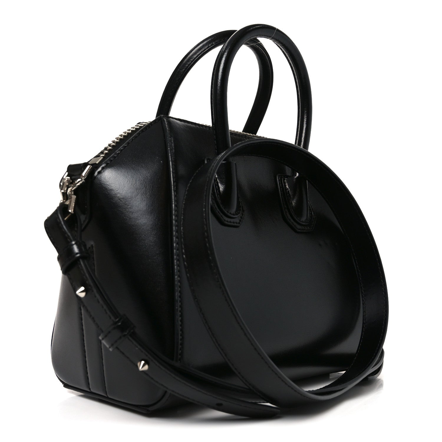 Givenchy Shiny Lord Calfskin Mini Antigona Black 2 of 9