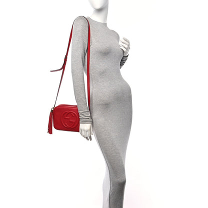 Gucci Pebbled Calfskin Small Soho Disco Bag Vibrant Red 2 of 19