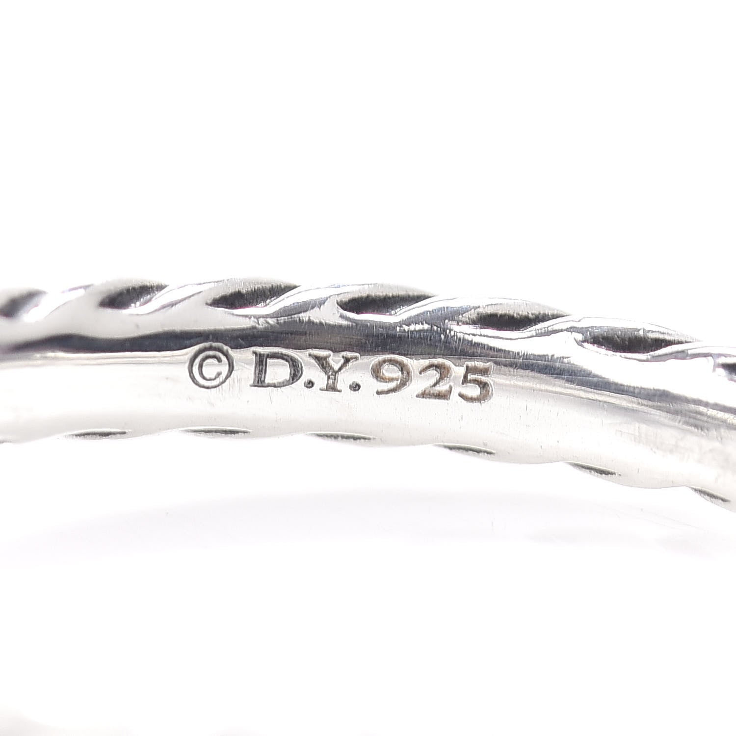 David Yurman Sterling Silver Diamond Quatrefoil Ring 53 6.5 5 of 5