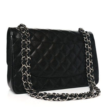 Chanel Caviar Quilted Jumbo Double Flap Black 3 of 10