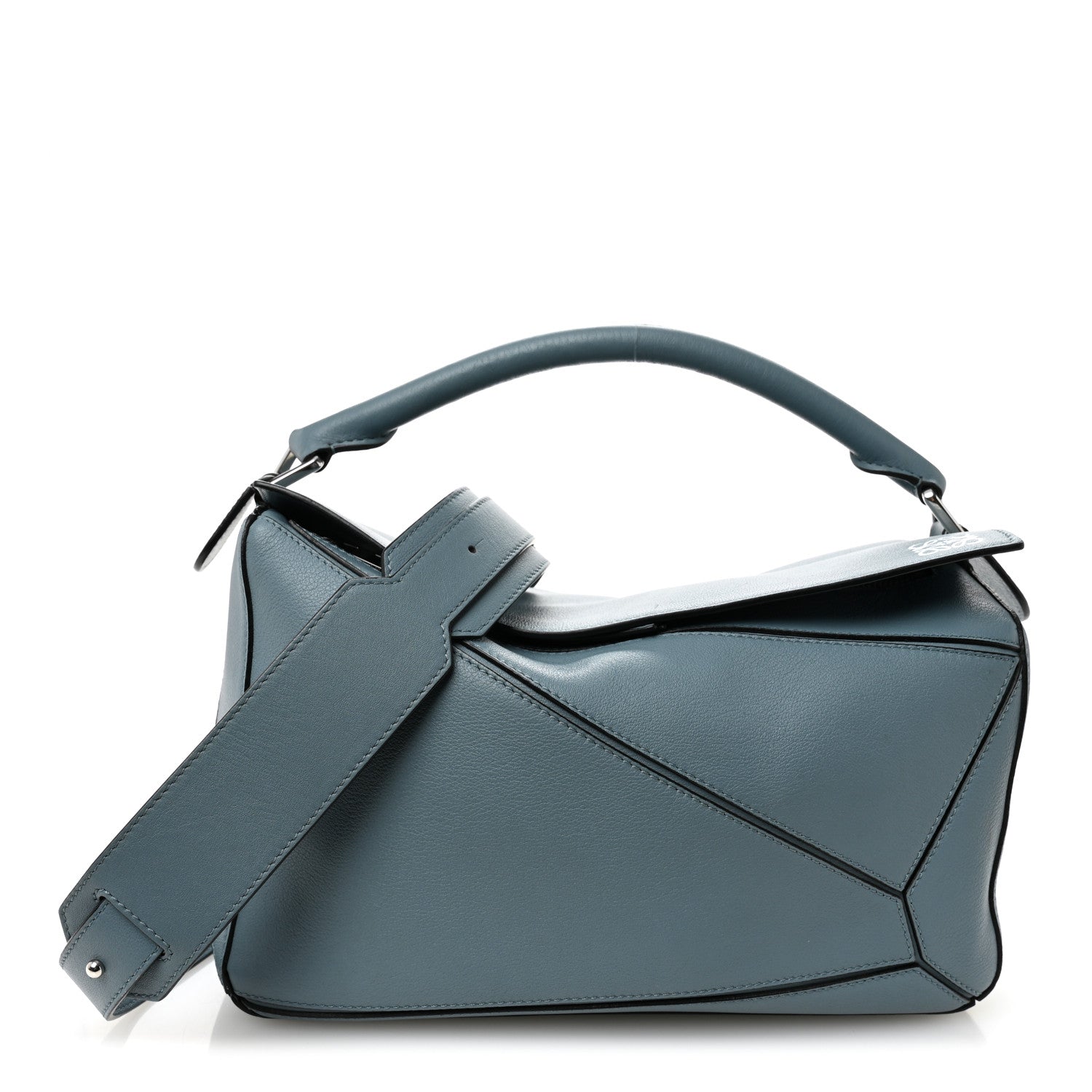 Loewe Calfskin Medium Puzzle Bag Stone Blue 1 of 9