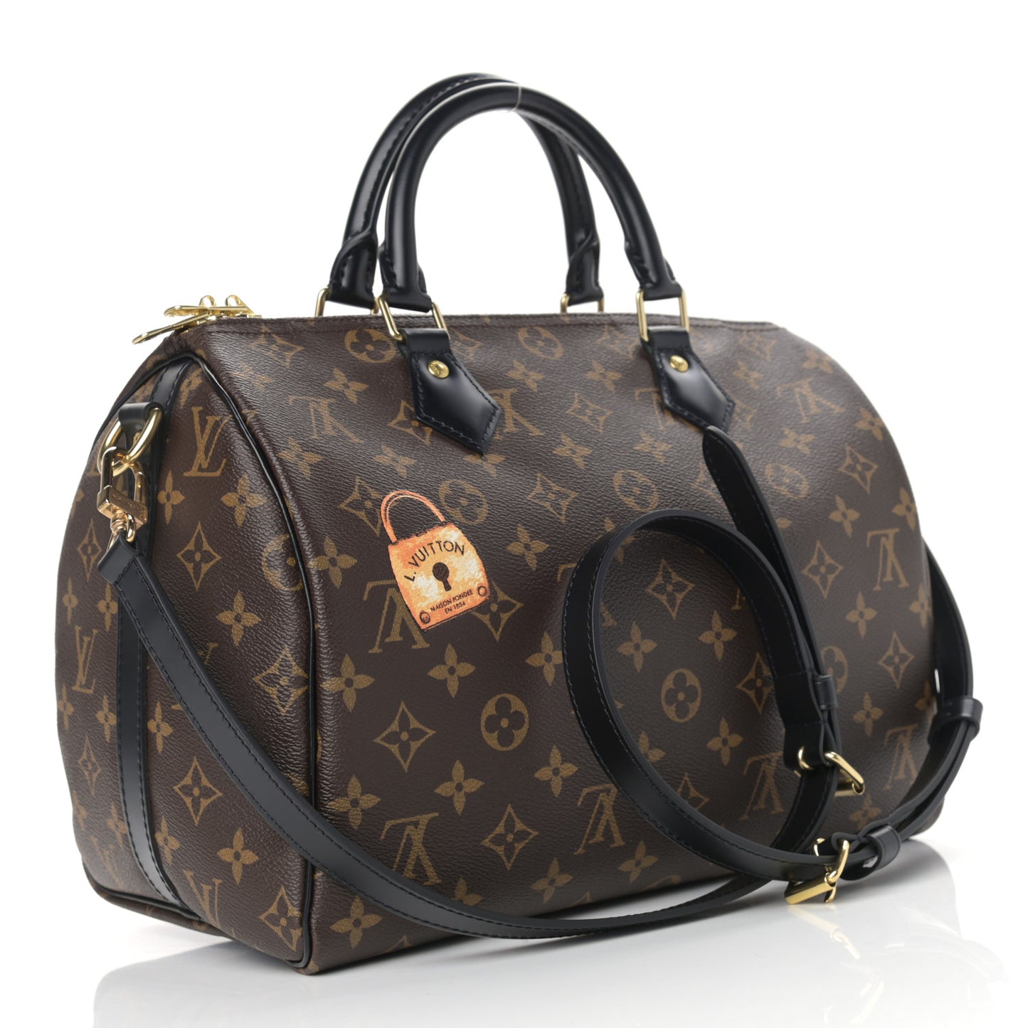 Monogram My World Tour Speedy Bandouliere 30 Black