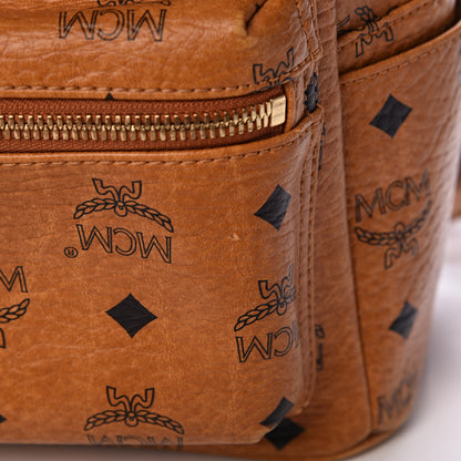 MCM Visetos Sprinkle Stud Mini Stark Backpack Cognac 17 of 17