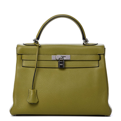 Hermes Togo Kelly Retourne 32 Vert Chartreuse 1 of 14